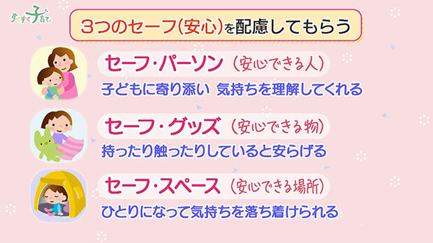  3つのセーフ（安心）を配慮してもらう